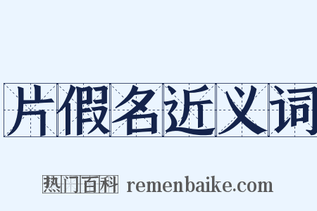 片假名近义词是什么意思的图片